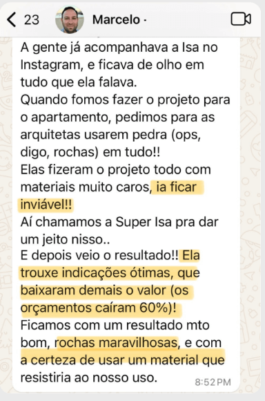 Depoimento de cliente