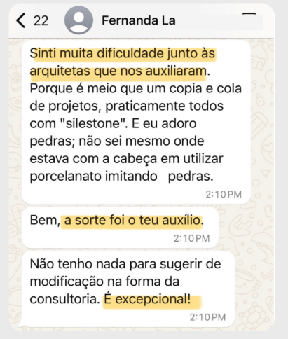 Depoimento de cliente