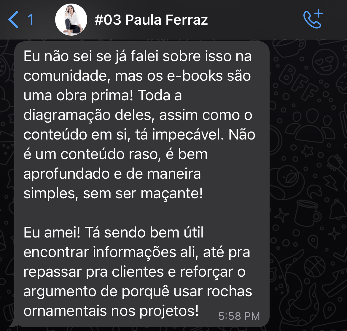 Depoimento da Paula Ferraz sobre o Manual das Rochas