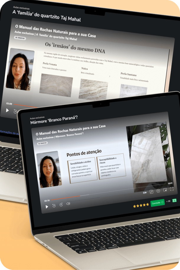 Aula Taj Mahal + Mármore Branco Paraná