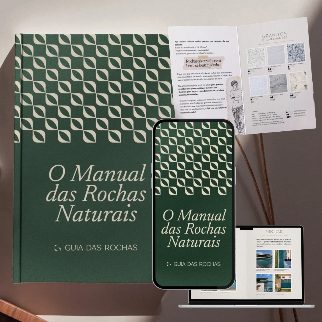 Manual das Rochas Naturais — livro físico e versão mobile
