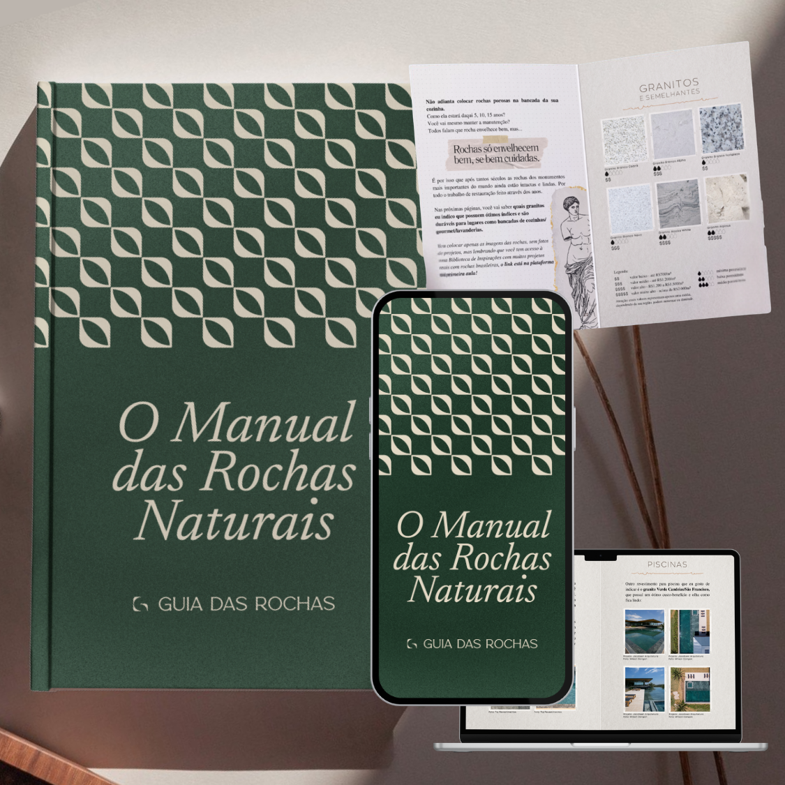 Manual das Rochas Naturais — livro físico e versão mobile
