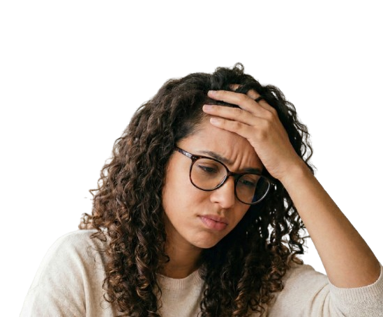 Pessoa confusa pesquisando sobre rochas